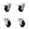 Service Caster 3 Inch Phenolic Wheel Swivel Top Plate Caster Total Lock Brakes SCC, 2PK SCC-TTL20S314-PHS-2-S-2 - alternate 1